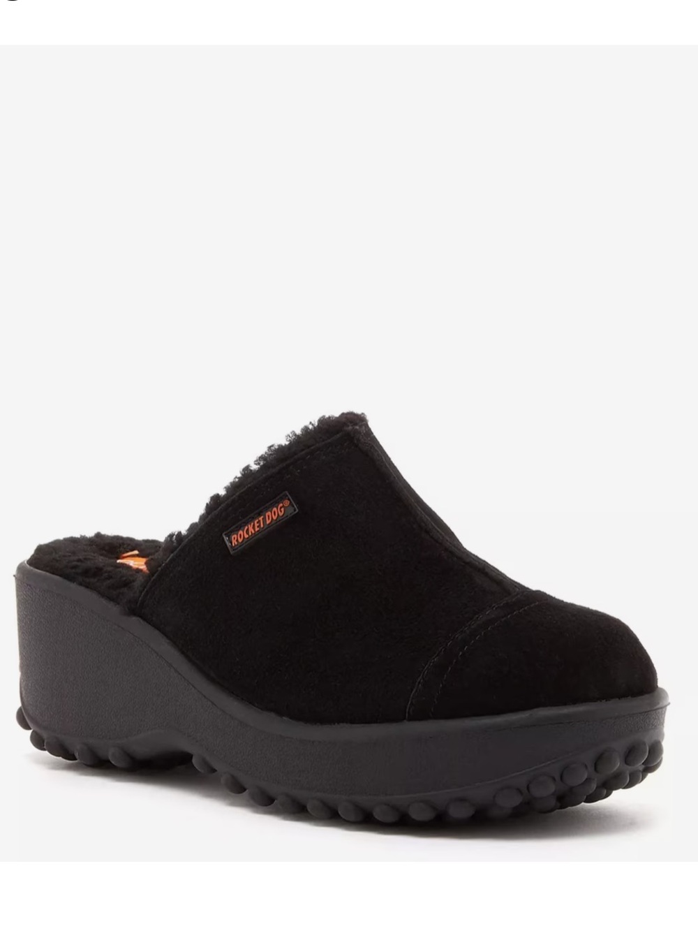 NEW Rocket Dog Black SUEDE FRAN Platform Mule/Clog size 10 NWOB
